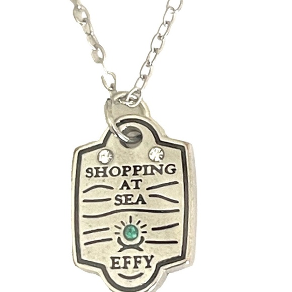 Effy "Shopping at Sea" Collector's Luggage Tag Necklace w/Holland America Pin - Picture 2 of 3